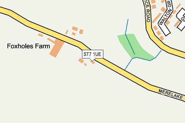 ST7 1UE map - OS OpenMap – Local (Ordnance Survey)