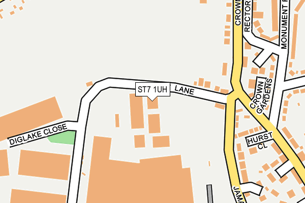 ST7 1UH map - OS OpenMap – Local (Ordnance Survey)