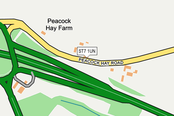 ST7 1UN map - OS OpenMap – Local (Ordnance Survey)