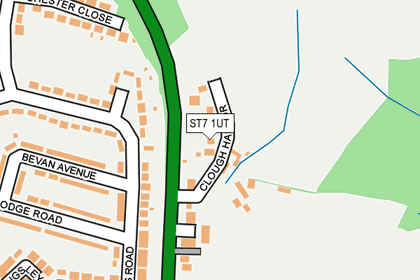 ST7 1UT map - OS OpenMap – Local (Ordnance Survey)