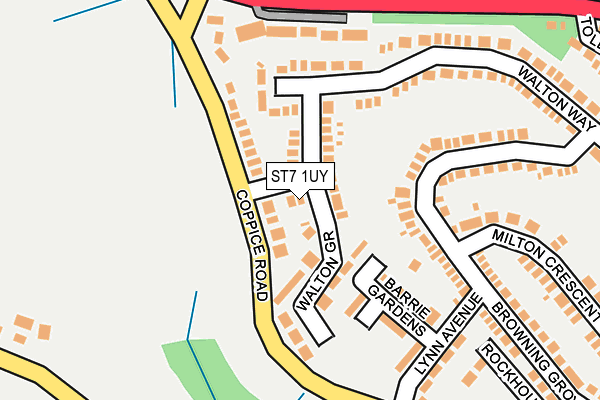 ST7 1UY map - OS OpenMap – Local (Ordnance Survey)