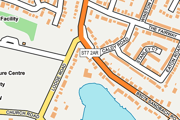 ST7 2AR map - OS OpenMap – Local (Ordnance Survey)