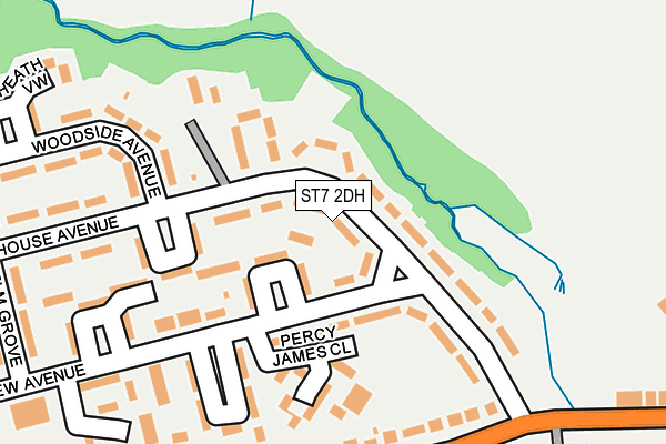 ST7 2DH map - OS OpenMap – Local (Ordnance Survey)
