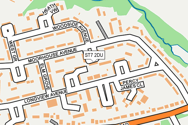 ST7 2DU map - OS OpenMap – Local (Ordnance Survey)