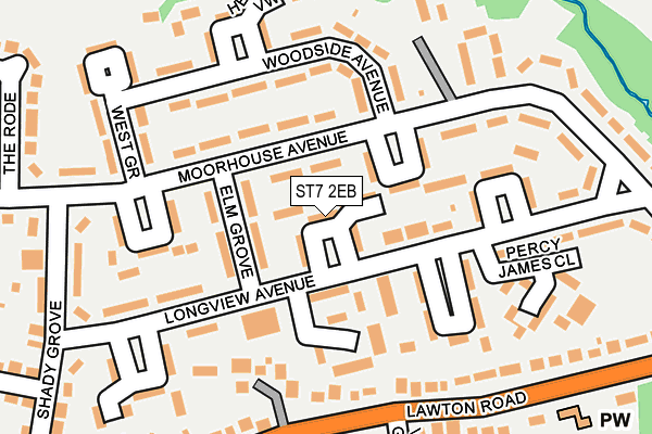 ST7 2EB map - OS OpenMap – Local (Ordnance Survey)