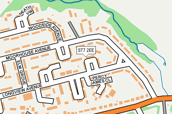 ST7 2EE map - OS OpenMap – Local (Ordnance Survey)