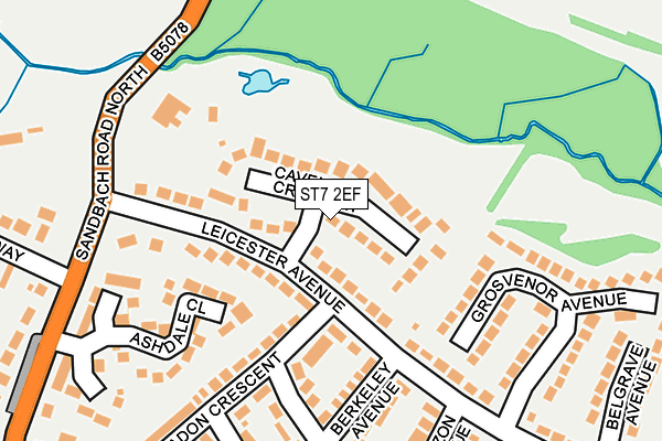 ST7 2EF map - OS OpenMap – Local (Ordnance Survey)