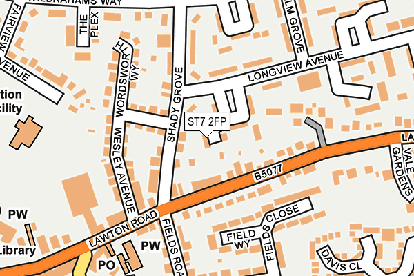 ST7 2FP map - OS OpenMap – Local (Ordnance Survey)