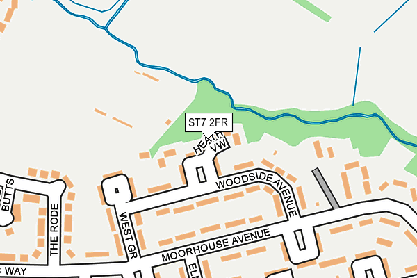 ST7 2FR map - OS OpenMap – Local (Ordnance Survey)