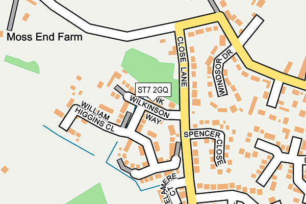 ST7 2GQ map - OS OpenMap – Local (Ordnance Survey)
