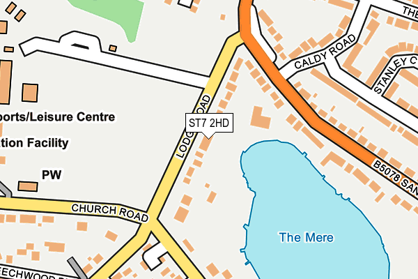 ST7 2HD map - OS OpenMap – Local (Ordnance Survey)