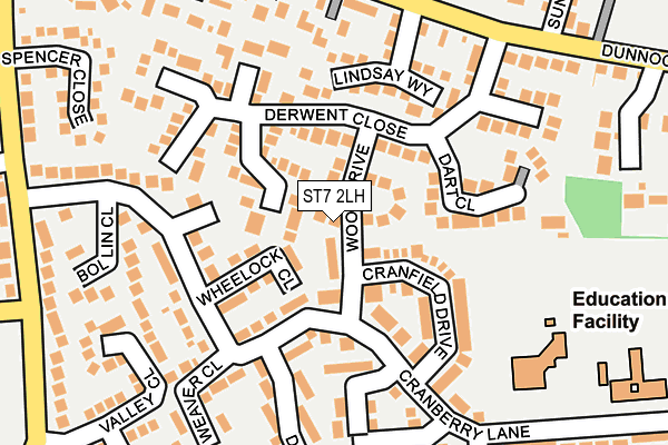 ST7 2LH map - OS OpenMap – Local (Ordnance Survey)