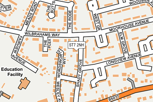 ST7 2NH map - OS OpenMap – Local (Ordnance Survey)