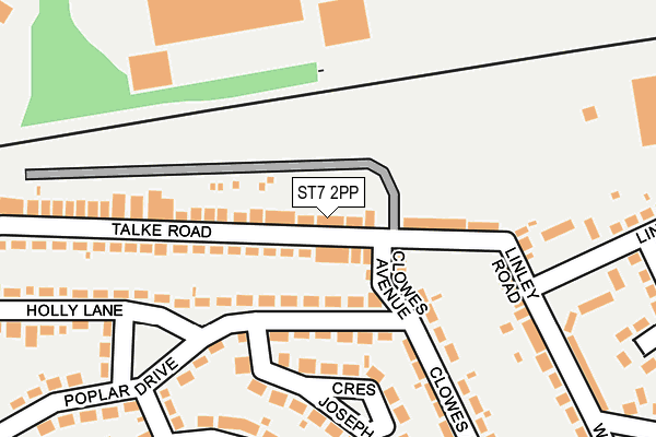 ST7 2PP map - OS OpenMap – Local (Ordnance Survey)