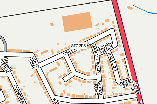 ST7 2PS map - OS OpenMap – Local (Ordnance Survey)