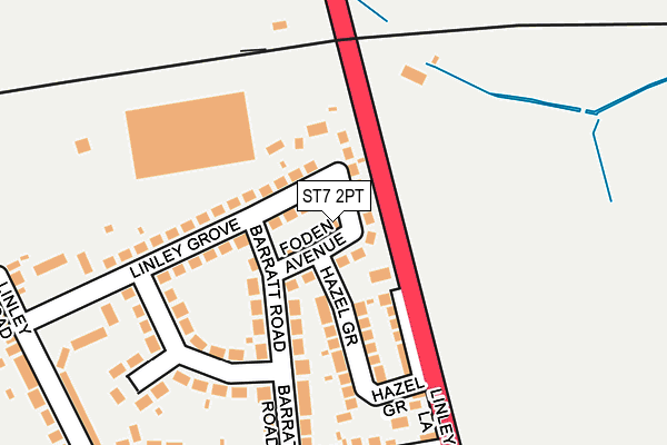 ST7 2PT map - OS OpenMap – Local (Ordnance Survey)
