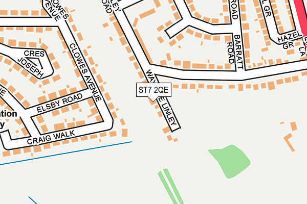ST7 2QE map - OS OpenMap – Local (Ordnance Survey)