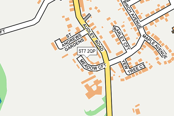 ST7 2QP map - OS OpenMap – Local (Ordnance Survey)