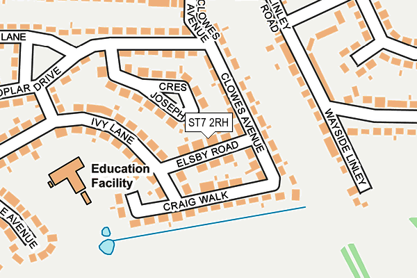 ST7 2RH map - OS OpenMap – Local (Ordnance Survey)