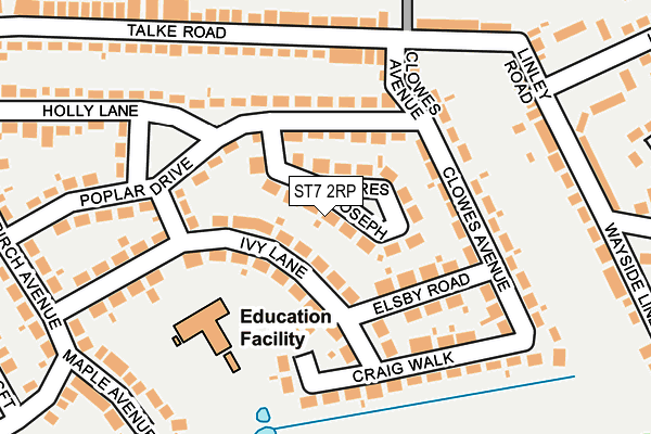 ST7 2RP map - OS OpenMap – Local (Ordnance Survey)