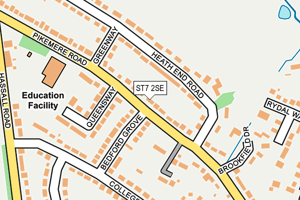 ST7 2SE map - OS OpenMap – Local (Ordnance Survey)