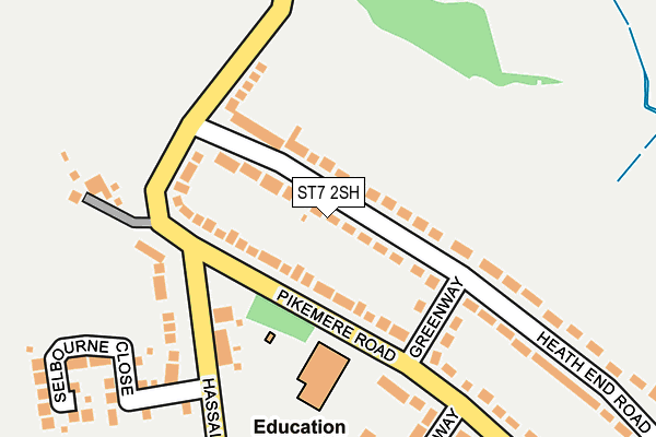 ST7 2SH map - OS OpenMap – Local (Ordnance Survey)