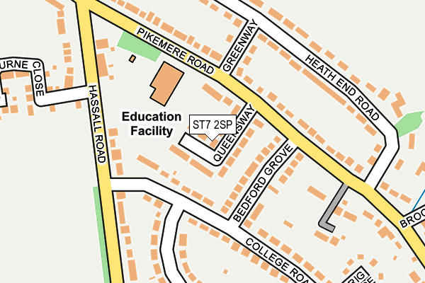 ST7 2SP map - OS OpenMap – Local (Ordnance Survey)