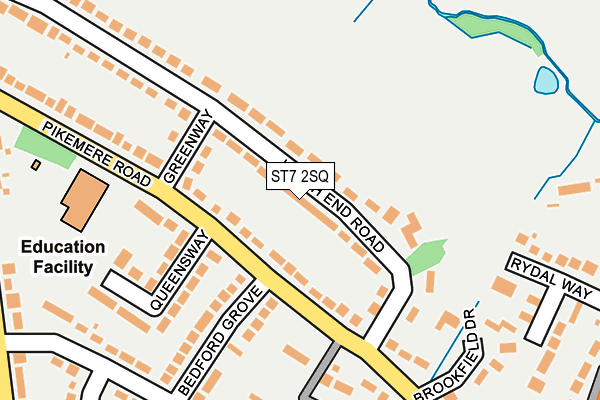 ST7 2SQ map - OS OpenMap – Local (Ordnance Survey)