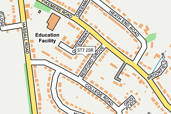 ST7 2SR map - OS OpenMap – Local (Ordnance Survey)