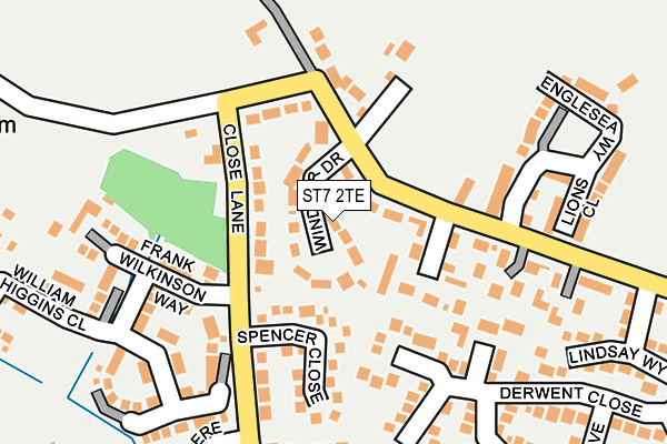 ST7 2TE map - OS OpenMap – Local (Ordnance Survey)