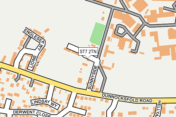 ST7 2TN map - OS OpenMap – Local (Ordnance Survey)