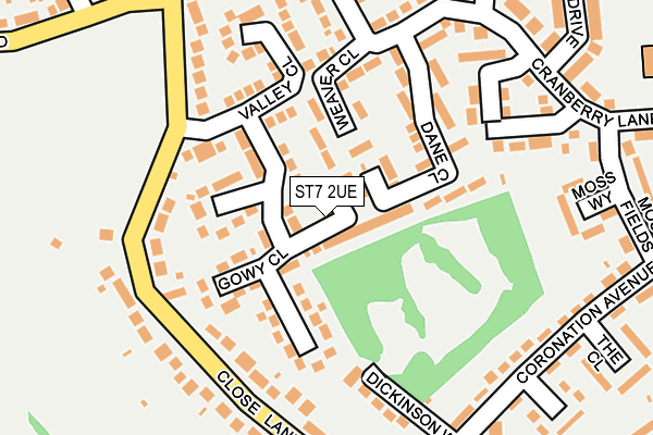 ST7 2UE map - OS OpenMap – Local (Ordnance Survey)