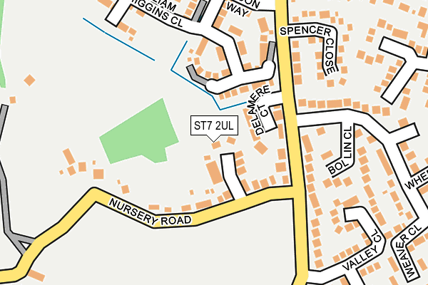 ST7 2UL map - OS OpenMap – Local (Ordnance Survey)