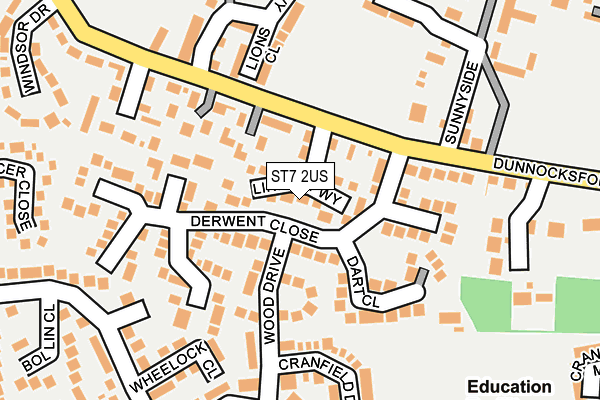 ST7 2US map - OS OpenMap – Local (Ordnance Survey)