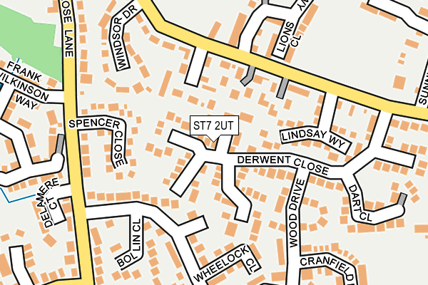 ST7 2UT map - OS OpenMap – Local (Ordnance Survey)