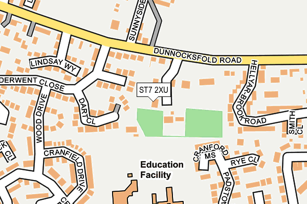 ST7 2XU map - OS OpenMap – Local (Ordnance Survey)