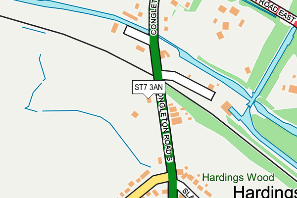 ST7 3AN map - OS OpenMap – Local (Ordnance Survey)