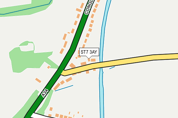 ST7 3AY map - OS OpenMap – Local (Ordnance Survey)