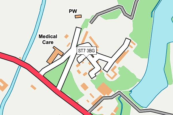 ST7 3BG map - OS OpenMap – Local (Ordnance Survey)
