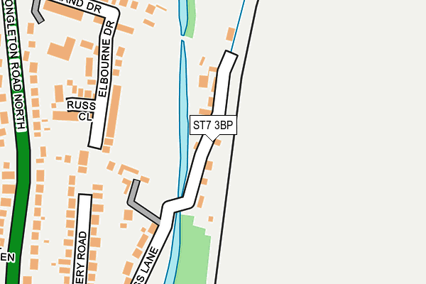 ST7 3BP map - OS OpenMap – Local (Ordnance Survey)