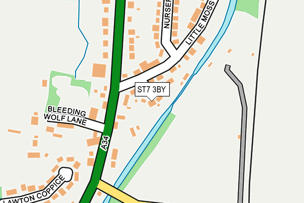 ST7 3BY map - OS OpenMap – Local (Ordnance Survey)