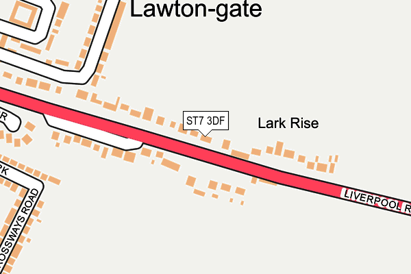 ST7 3DF map - OS OpenMap – Local (Ordnance Survey)