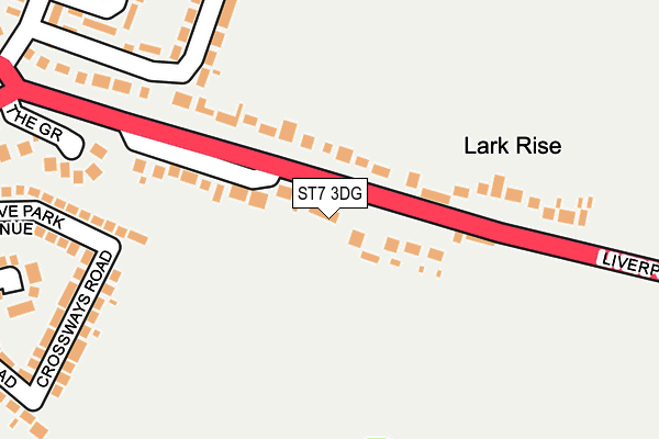 ST7 3DG map - OS OpenMap – Local (Ordnance Survey)