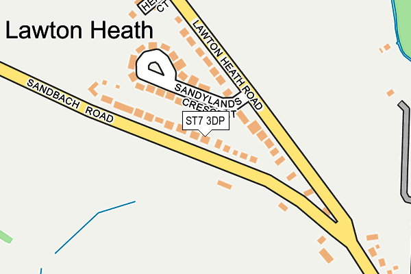 ST7 3DP map - OS OpenMap – Local (Ordnance Survey)