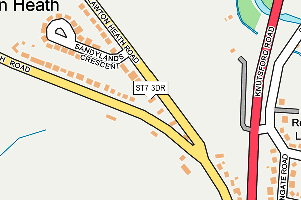 ST7 3DR map - OS OpenMap – Local (Ordnance Survey)