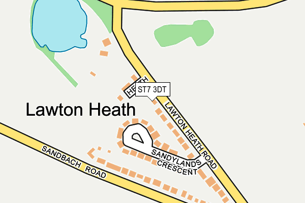 ST7 3DT map - OS OpenMap – Local (Ordnance Survey)