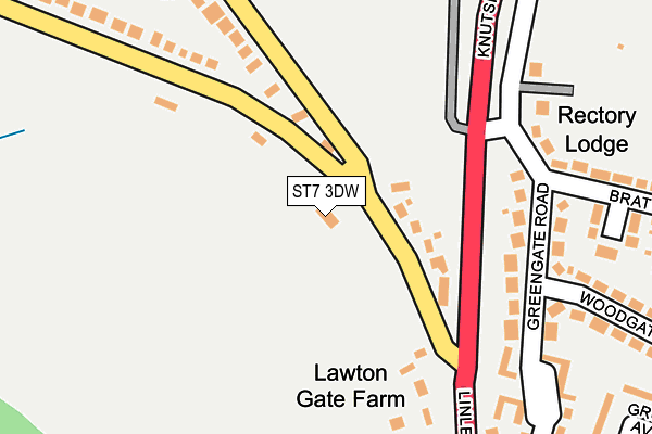 ST7 3DW map - OS OpenMap – Local (Ordnance Survey)