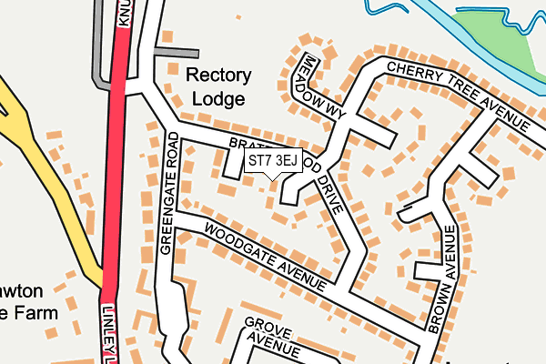 ST7 3EJ map - OS OpenMap – Local (Ordnance Survey)