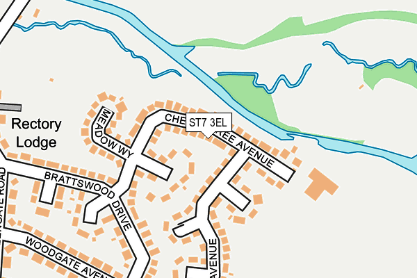 ST7 3EL map - OS OpenMap – Local (Ordnance Survey)