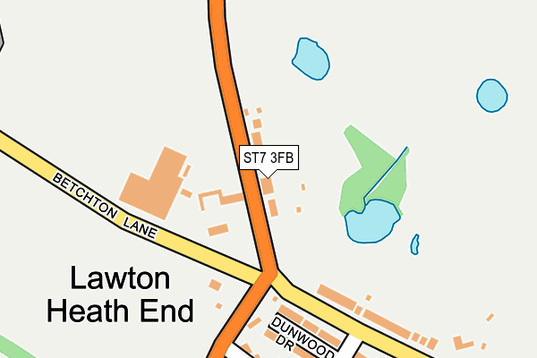 ST7 3FB map - OS OpenMap – Local (Ordnance Survey)